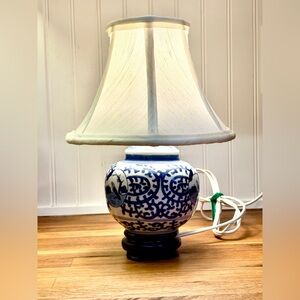 Blue & White Asian Lamp